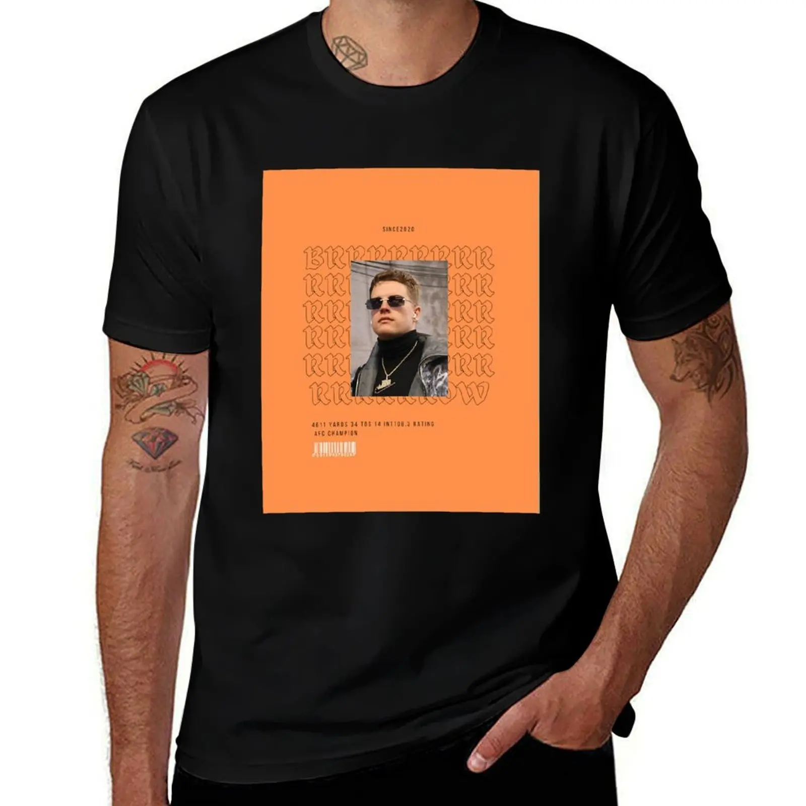 Joe &quotBrr&quot Burrow Graphic T Shirt T-Shirt Fashion Print Casual Short Sleeve T-Shirt