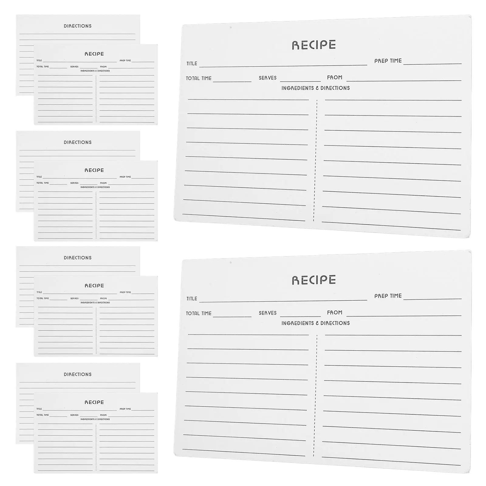 50 Blank Recipe Cards Bridal Shower Wedding Double Sided Long Lasting Kitchen Gadgets Recipe Card Simple Set