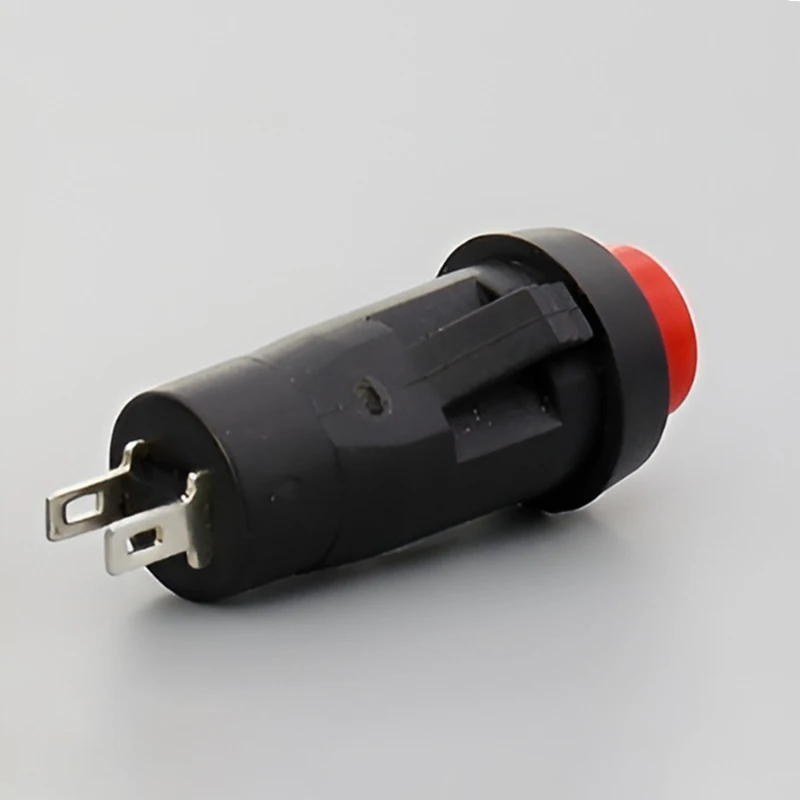 10PCS DS-211 Small-Scale Card Buckle Self Locking Round Power Button Switch Hole 10mm 2Pin 1.5/3A 250VAC Multiple Colors ON-OFF