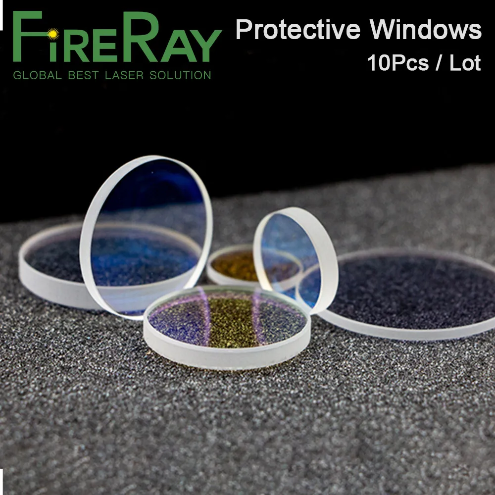 FireRay Fiber Laser Protection Window 18*2 27.9*4.1 30*5 37*7 1064nm 10Pcs Quartz Fused Silica Protective WIndows for Laser Head