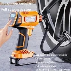 Portable Intelligent Digital Display Car Inflation Pump Air Pump Bicycle Tire Ball Inflator Inflatable Treasure With LED Light