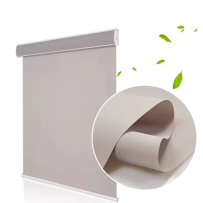 Ready-Made Electric Motorized Roller Blinds Home Balcony Hotel Remote Control System Convenient Built-In Slats Shades