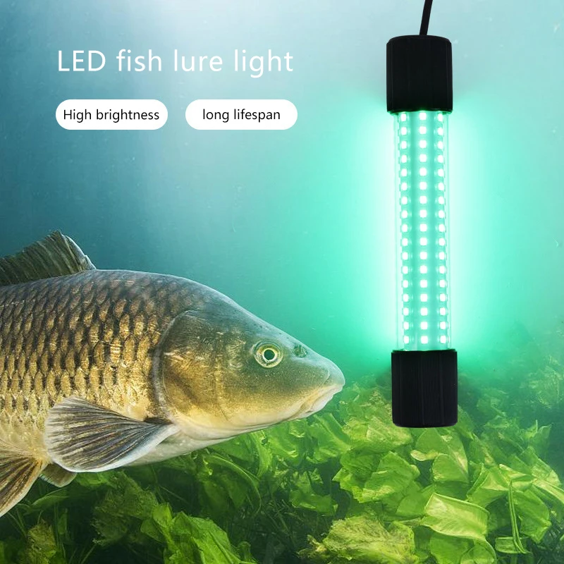 13W 12V-36V LED Underwater Fishing Light Lamp 126 LEDs Waterproof For Submersible Night Fishing Boat Outdoor Lighting Lights