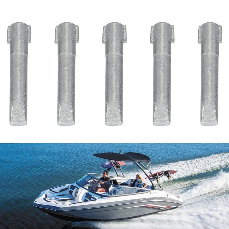 5 ชิ้น Silver Zince Anode สําหรับเครื่องยนต์นอกเรือ Yamaha 50HP-225HP 62Y-11325-00 62Y-11325-01