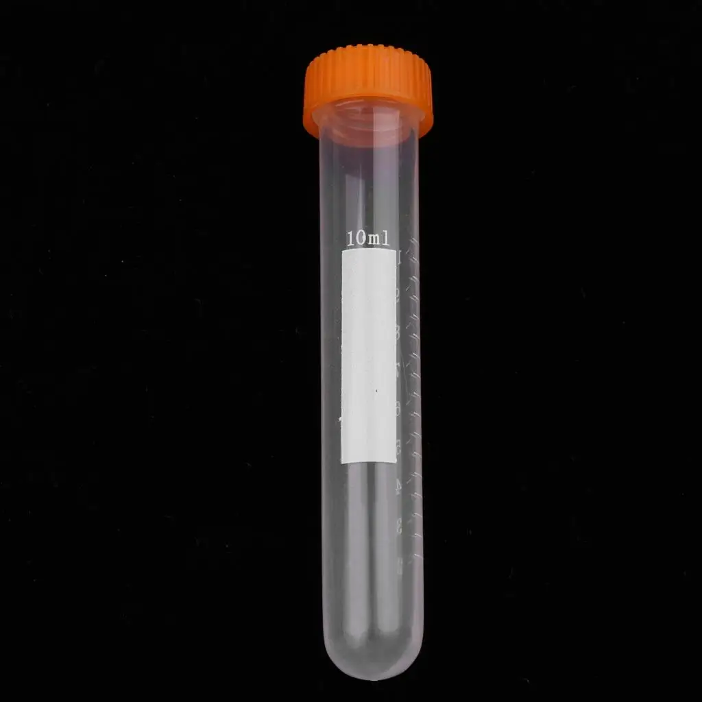 Centrifuge Tube Kit Graduated Plastic Test Container Flat-bottom Measuring Cylinder Lab Supplies for Laboratory Use