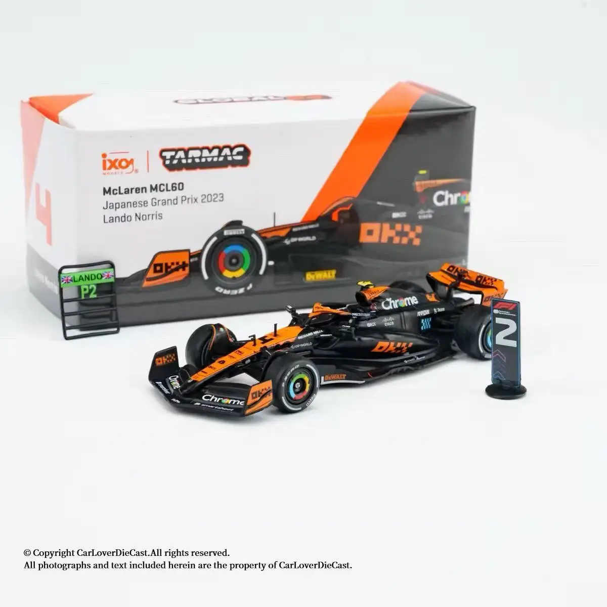 Tarmac Works Mercedes-Benz AMG F1 W14 E Italian Station McLaren F1 McLaren McLaren MCL60 Norris 23 Alloy Car Model