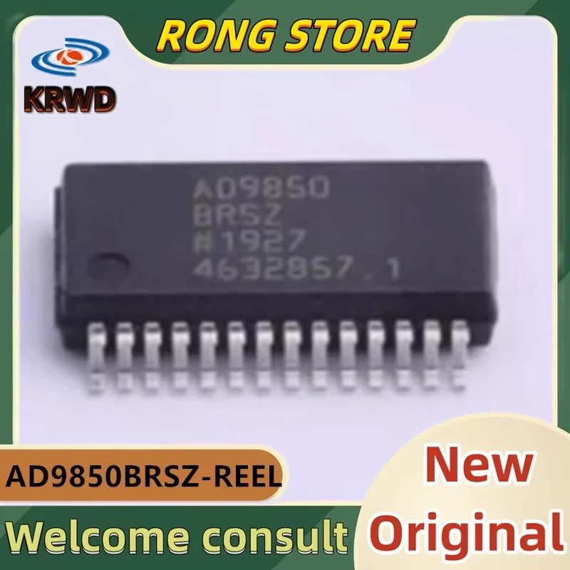 1PCS AD9850BRSZ New and Original Chip IC AD9850BRSZ-REEL AD9850 SSOP28 DDS frequency synthesizer patch