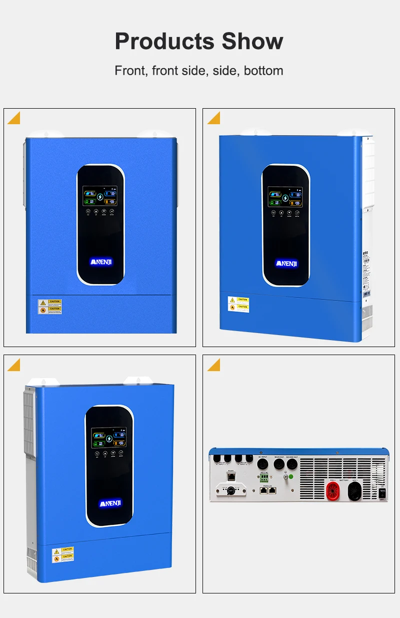 ANENJI 11000 W Hybrid-Solar-Wechselrichter 11 kW 48 V 160 A MPPT reiner Sinus-Wechselrichter paralleles Solar-Off-Grid + On-Grid für 6 Einheiten max – Detail 13