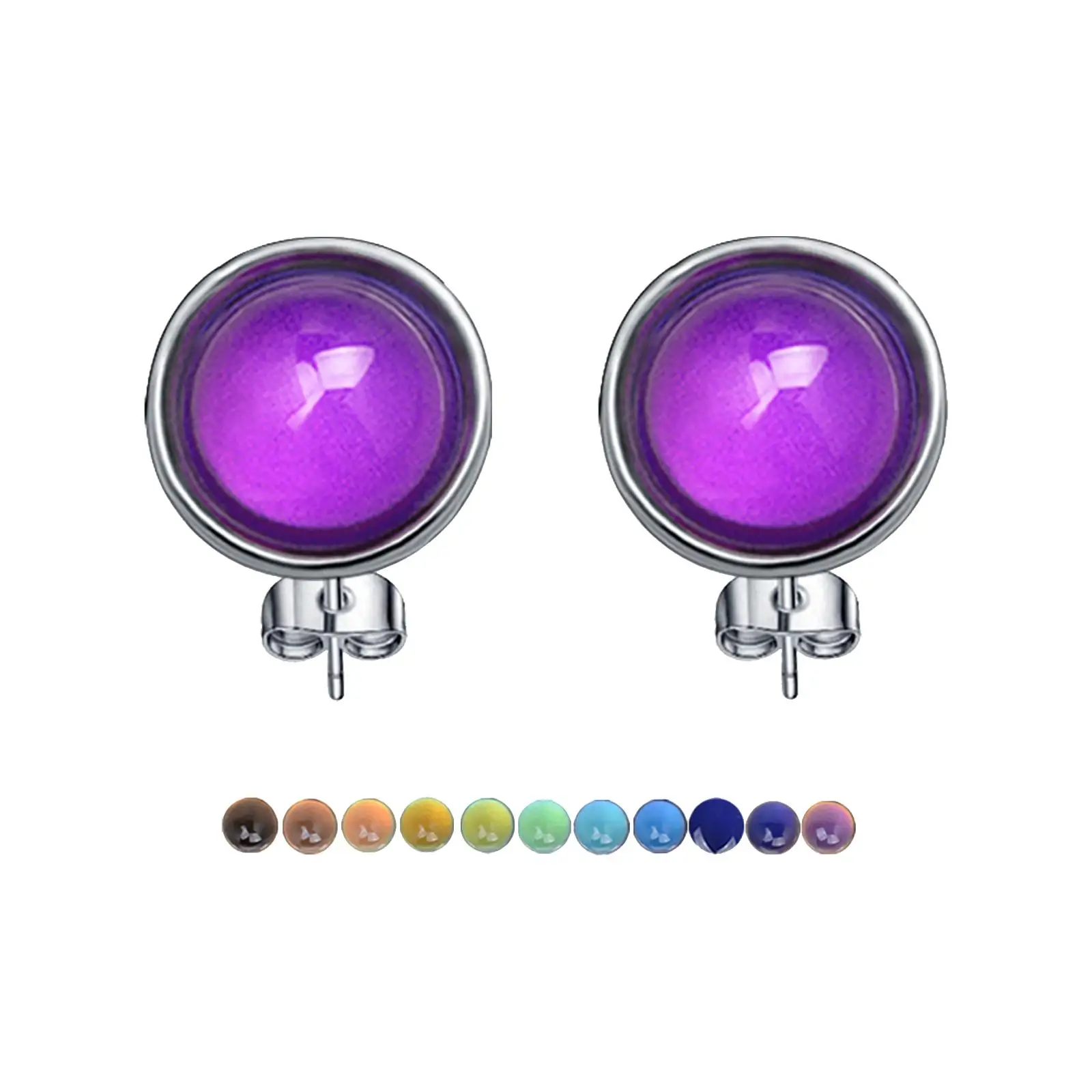 Stud Earrings Color Changing Delicate Alloy Unique Statement Fashion Jewelry for Party Wedding Anniversary Festival Birthday