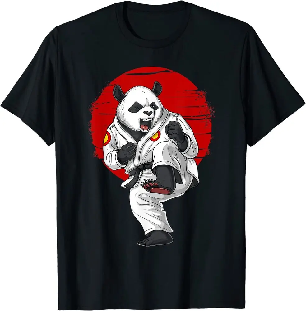 

Panda Karate Kickboxing Kung Fu Taekwondo Martial T-Shirt 100% Cotton O-Neck Summer Short Sleeve Casual Mens T-shirt Size S-3XL