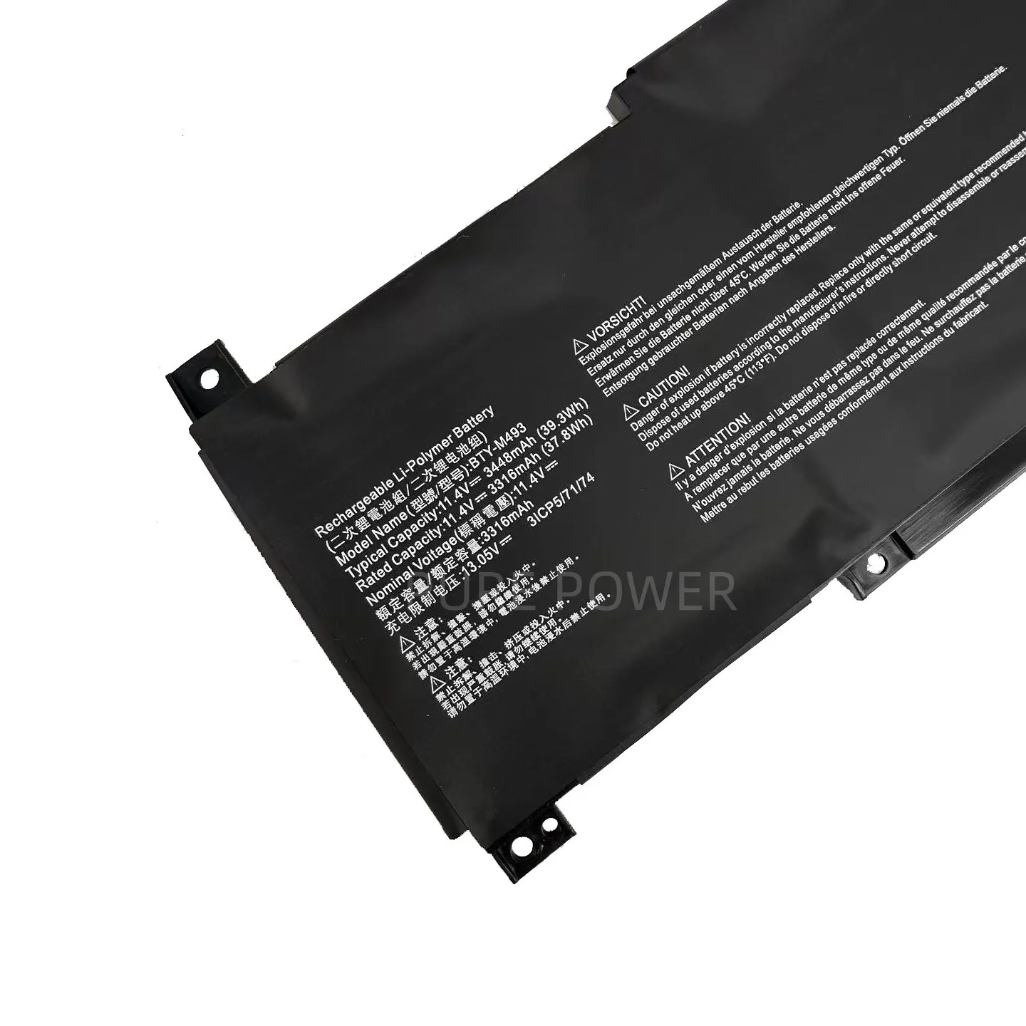 New Laptop Battery BTY-M493 11.4V 39.3WH 3448mAh High Quality For MSI Prestige 14 i7-10710U MS-14C1 MS-14D1 A10SC B10MW