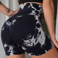 Summer Women High Waist Butt Lift Shorts Legging Seamless Leggings Fashion Tie Dye Shorts Gym Workout Running Pants