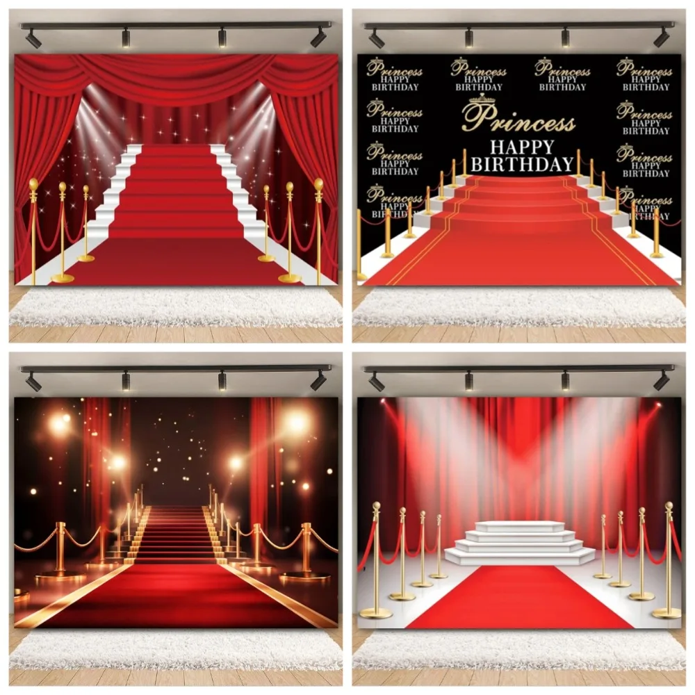 

Cinema Movie Night Party Backdrop Hollywood Red Carpet Film Event Star Casino Poker Adult Birthday Party Photography Background
