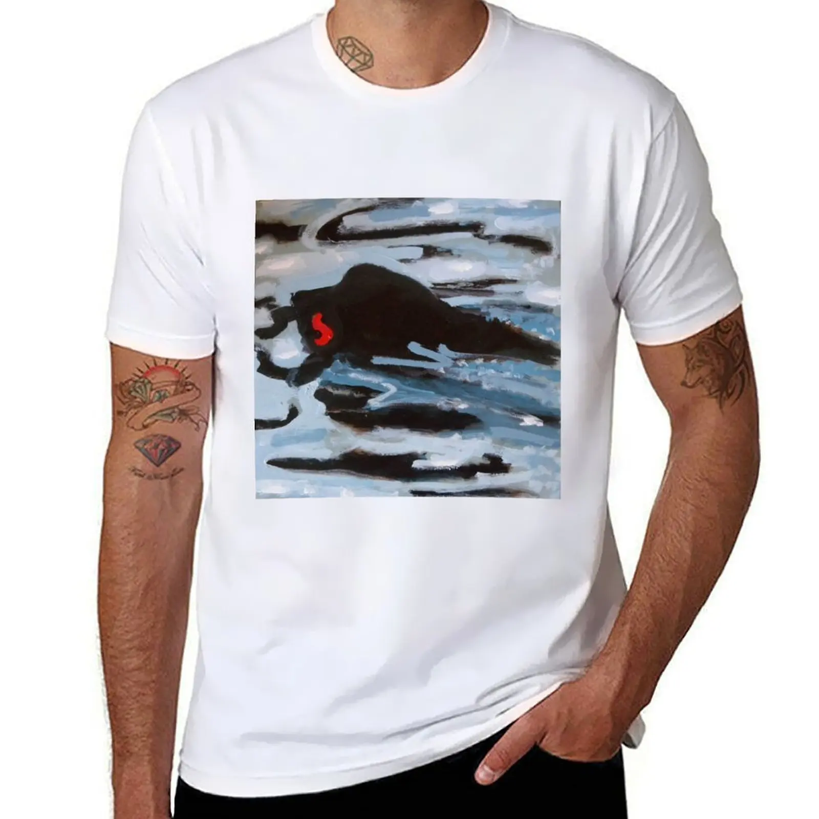 

Angus in the lake T-Shirt man t shirt graphic printed t shirts for man T-Shirt