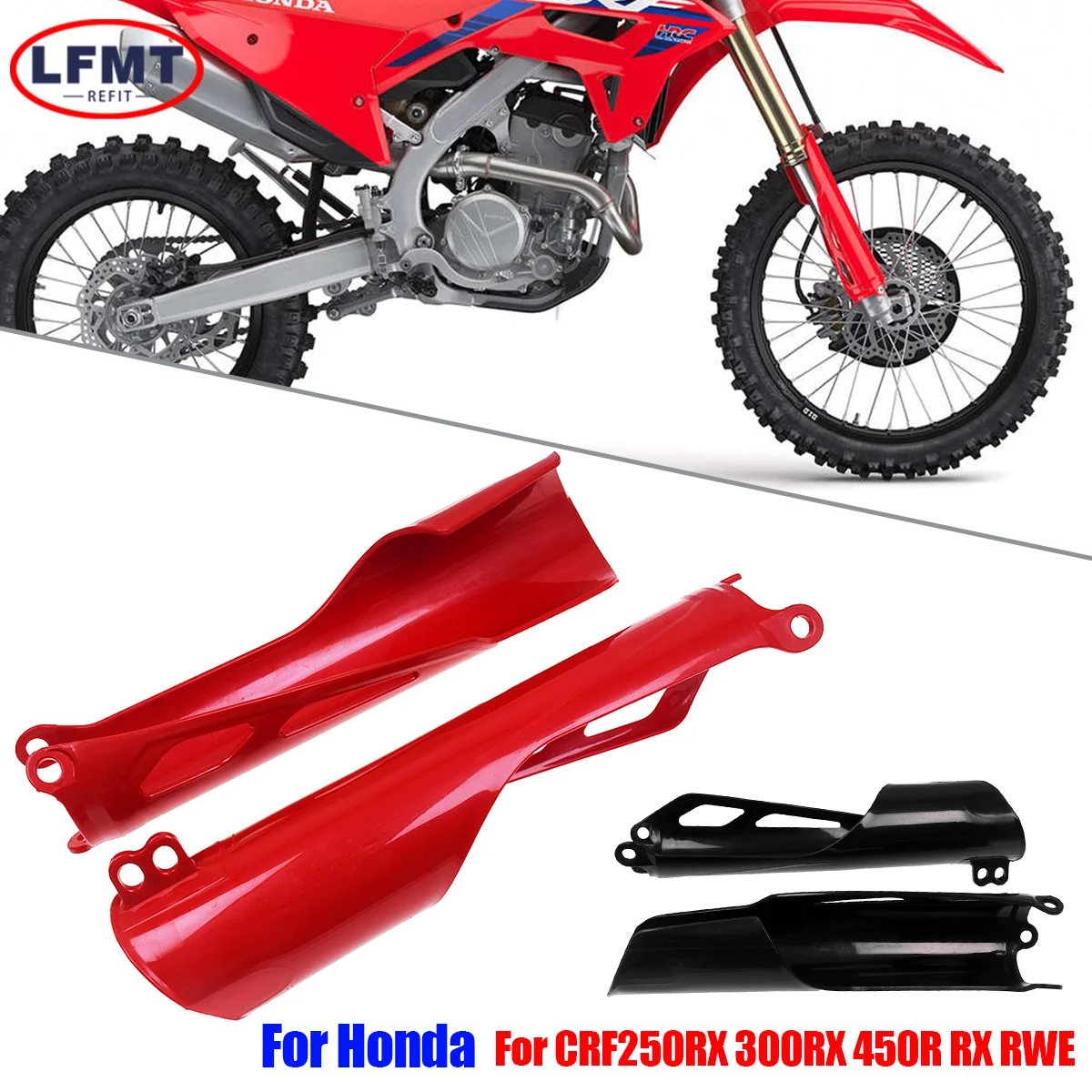 Durable Fork Guard Anti-scratch Protective Cover For Honda CRF250RX 450RX 450X 450L 450RWE Motocross Motorcycle 2019-2025