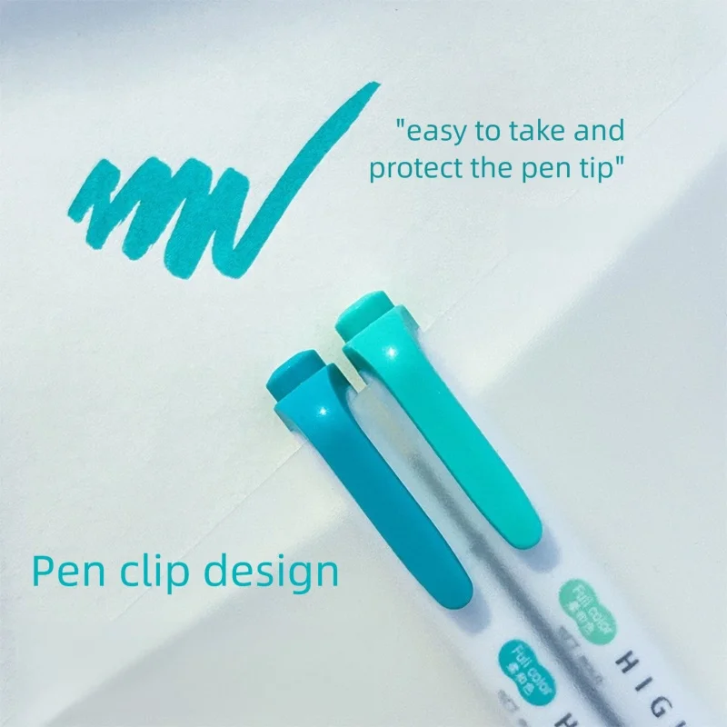 مجموعة هايلايتر ذات طرف مزدوج مع أطراف رفيعة وعريضة - هايلايتر مزدوجة الأطراف عالية الجودة وغير سامة، مثالية للطلاب والفنانين #6