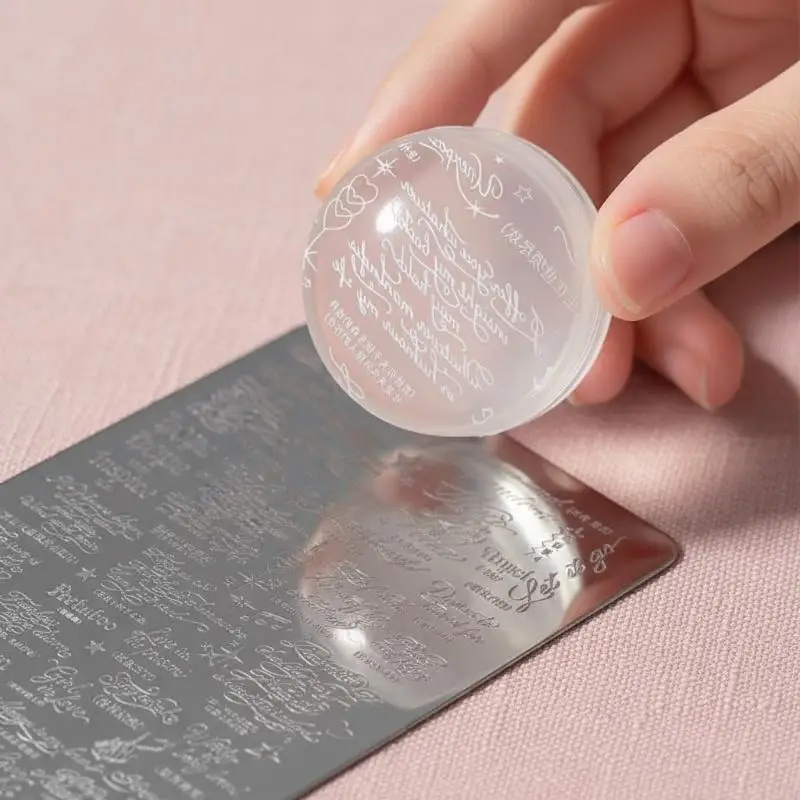 Hochpräzise Nagelstempelplatten mit englischem Alphabet aus Edelstahl, langlebige Maniküre-Werkzeuge für Nagelkunst-Enthusiasten – Detail 13