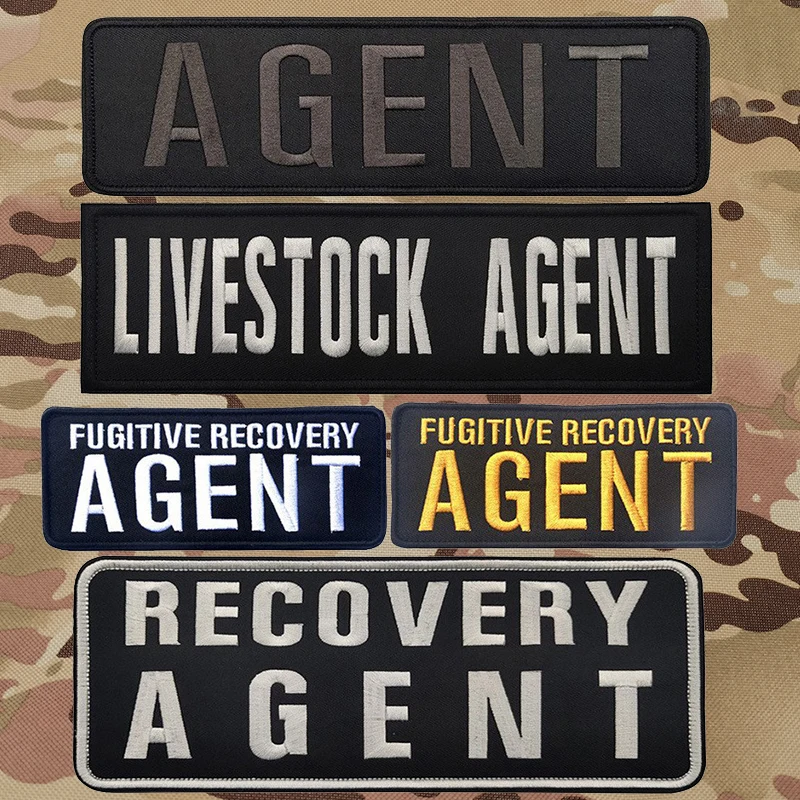 Security Enforcement Agent Embroideried Patch MIlitary Tactical Embroidery Patches Stickers On Clothing with Hook and Loop