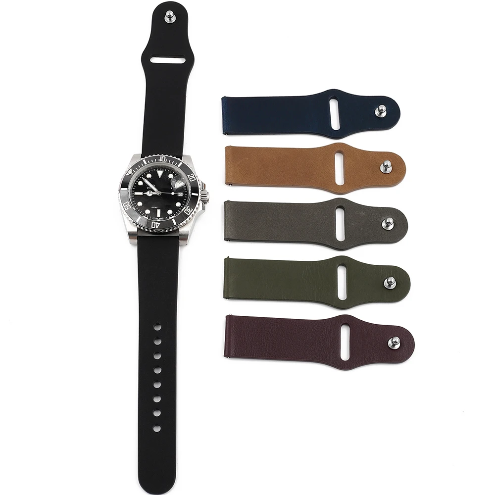 

Ремешок для наручных часов Leathetr винтажный, быстросъемный Универсальный сменный Браслет в стиле ретро, аксессуары для часов, 20 мм