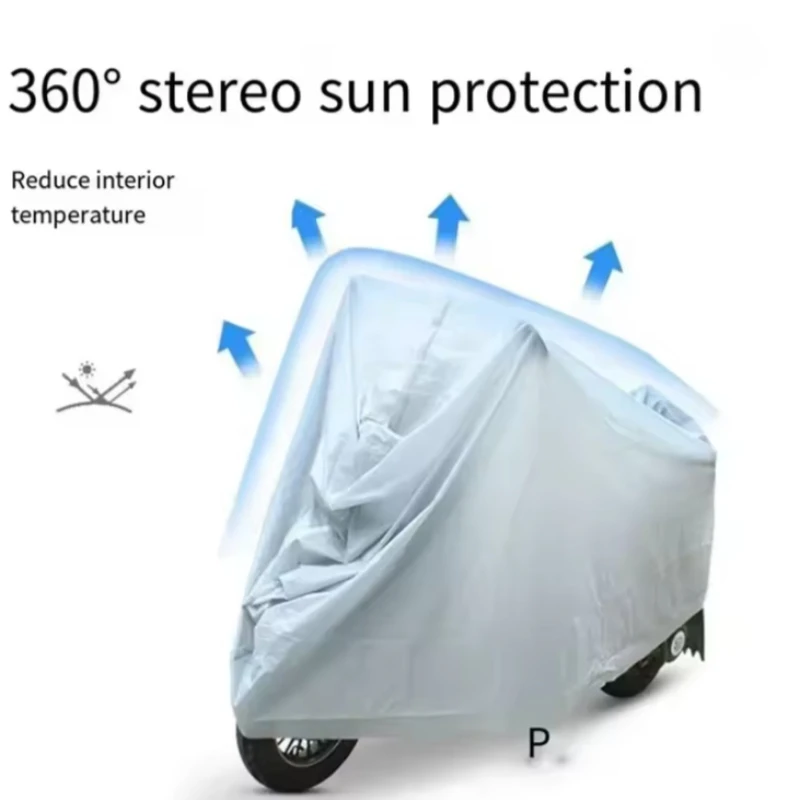 Motorcycle Protective Cover - Waterproof UV & Dust Proof Outdoor/Indoor Bike Cover, All-Weather Sun Protection for Scooter
