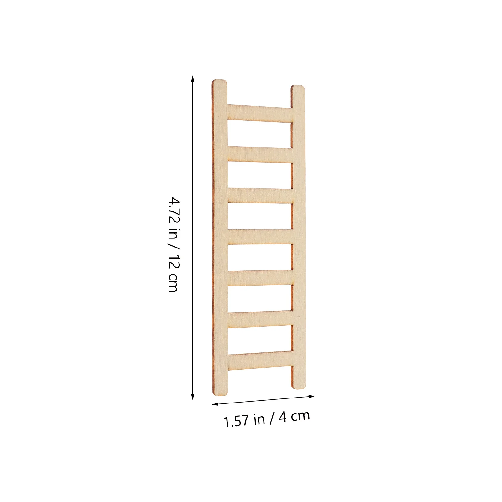 2 stuks miniatuur houten ladder voor huis tuinmeubilair decor accessoires BESPORTBLE