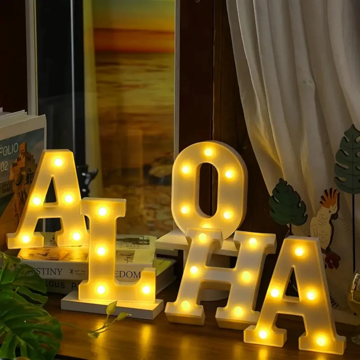 1pc 16cm/6.3inch Battery Powered Letter Lights Neon Sign Indoor Decorative Lamp For Home Bedroom Holiday Birthday Party Decor