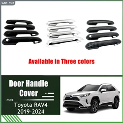 Car Door Handle Cover For Toyota RAV4 XA50 2019-2024 2020 2021 2022 Anti-scratch Door Handle Cover ABS Car Accessories Sticker