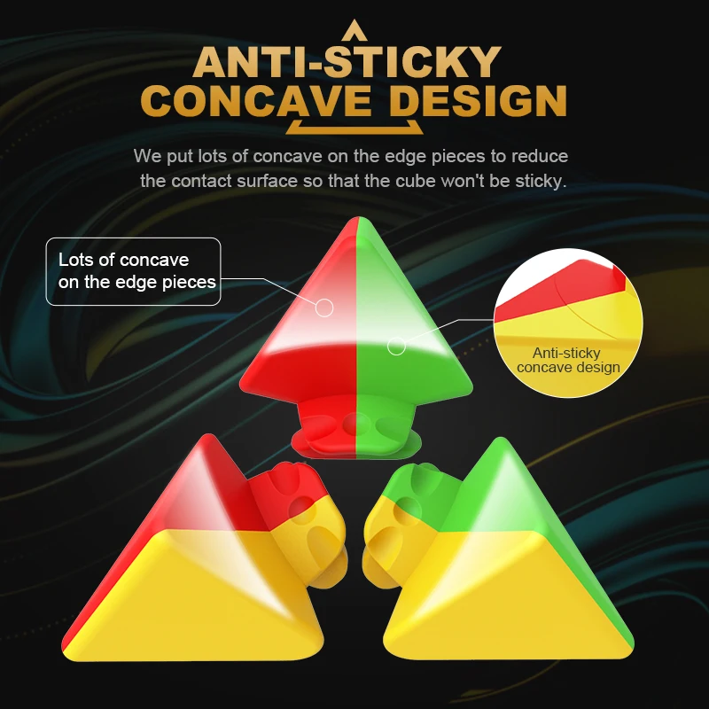 MoYu Mleilong-Cube Magique en Pyramide, Jouet de Puzzle de Vitesse Spécial Professionnel, 3x3x3, 3x2