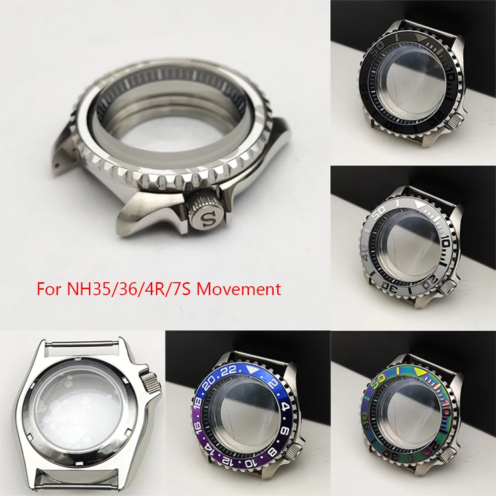 

42mm Sapphire Watch Case Multi-color Optional Shell Modification Parts Watch Accessories for NH35/36/4R/7S Movement