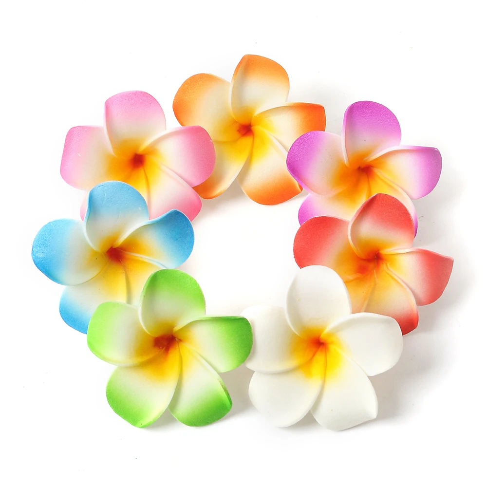 10/20 Stück 4,5 cm künstliche Blumen, hawaiianische Party-Kunstblumen für Hochzeitsdekoration, handgefertigte DIY-Bastelgeschenke, Zubehör – Detail 8