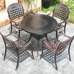 Cast aluminum outdoor tables and chairs courtyard garden leisure  tables and chairs combination