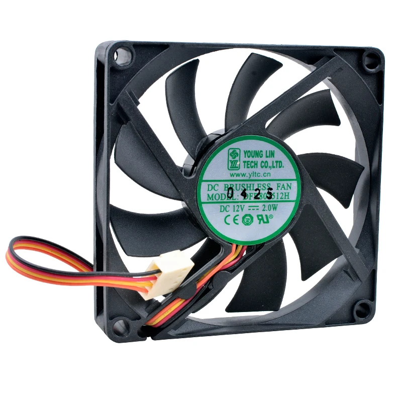 Brand new DFB801512H 8cm 80mm fan 80x80x15mm DC12V 2.0W double ball bearing 4pin pwm cooling fan for case CPU