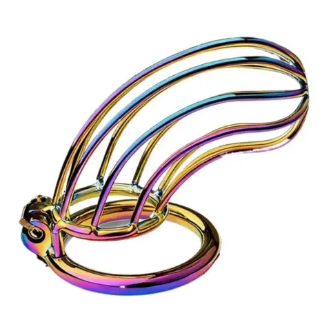 Color Men Chastity Device Metal Big Cock Cage Penis Lock Cock Ring BDSM Sex Toys for Men Chastity Belt Adult Erotic Products