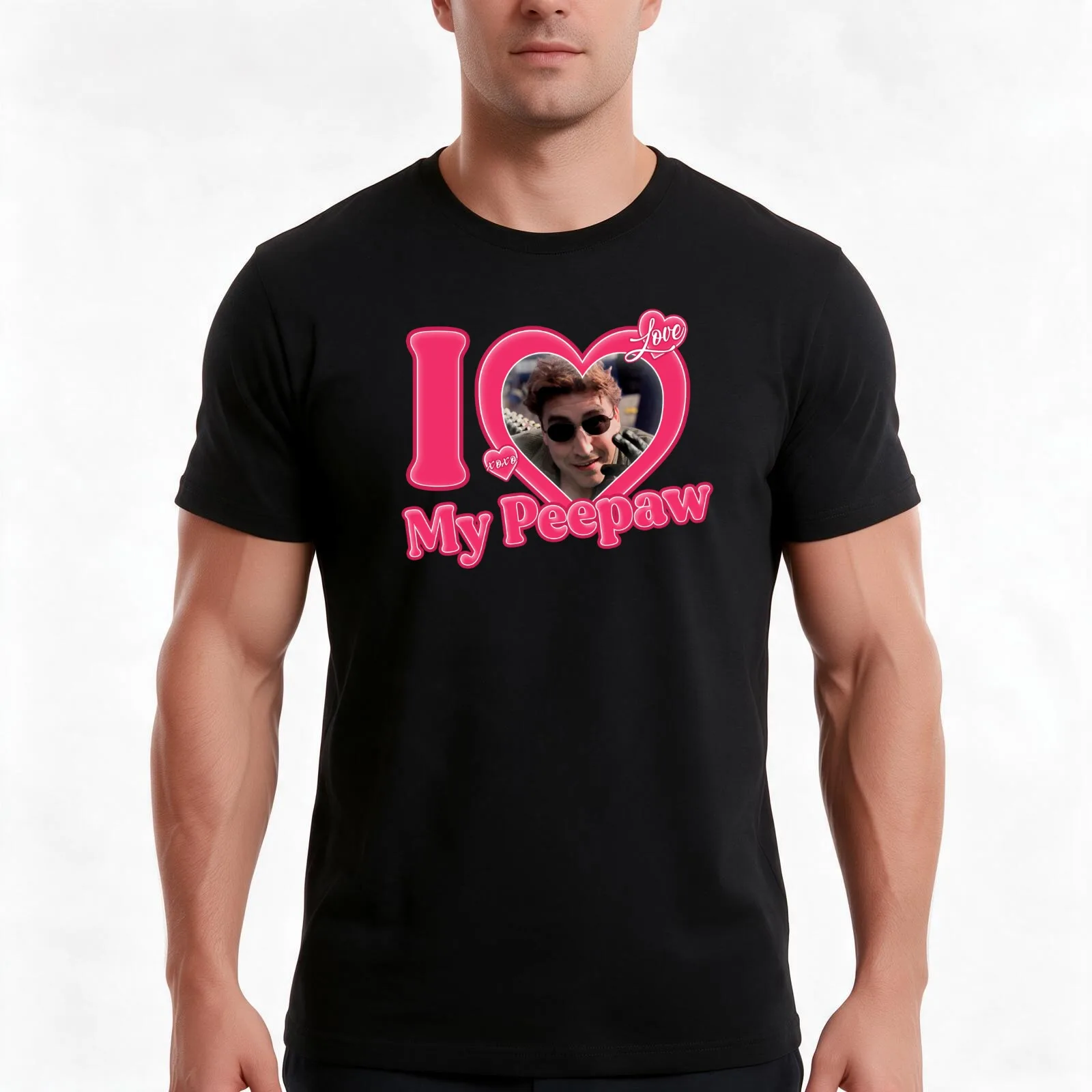 i love my peepaw alfred molina / doc ock T-Shirt, Summer Casual Cotton Tee, Oversized Streetwear Tops, Vintage Graphic Print
