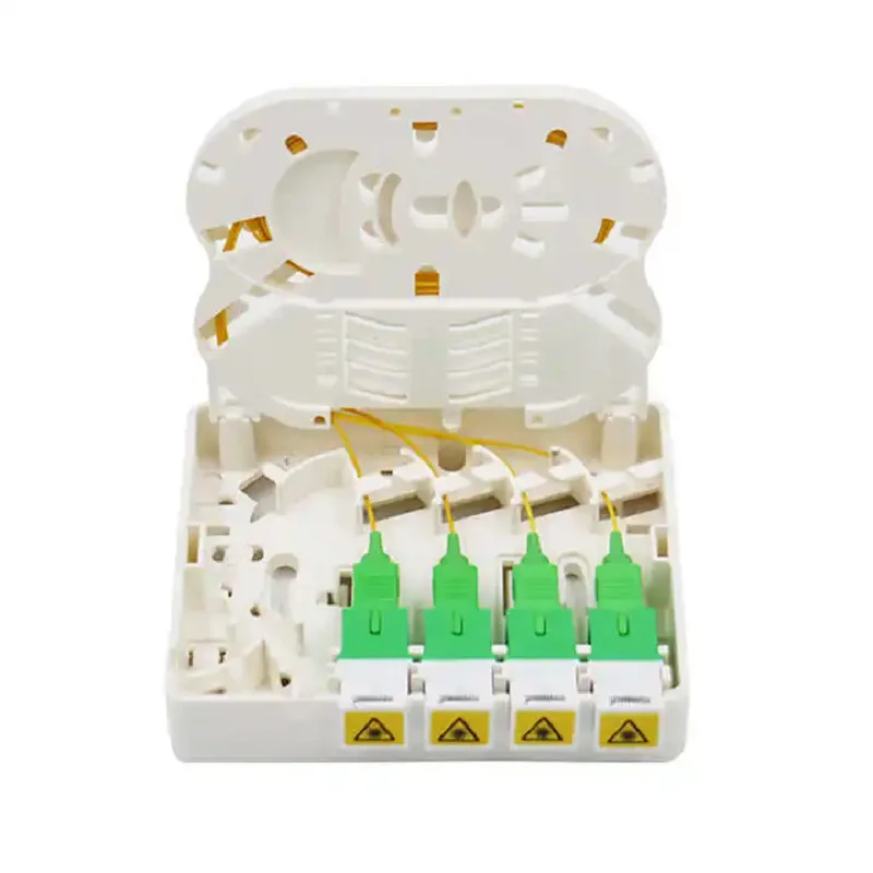 4 Core TTH shutter Fiber Optic Terminal Box ,SC APC/UPC adapter 4 port fiber optic splice box