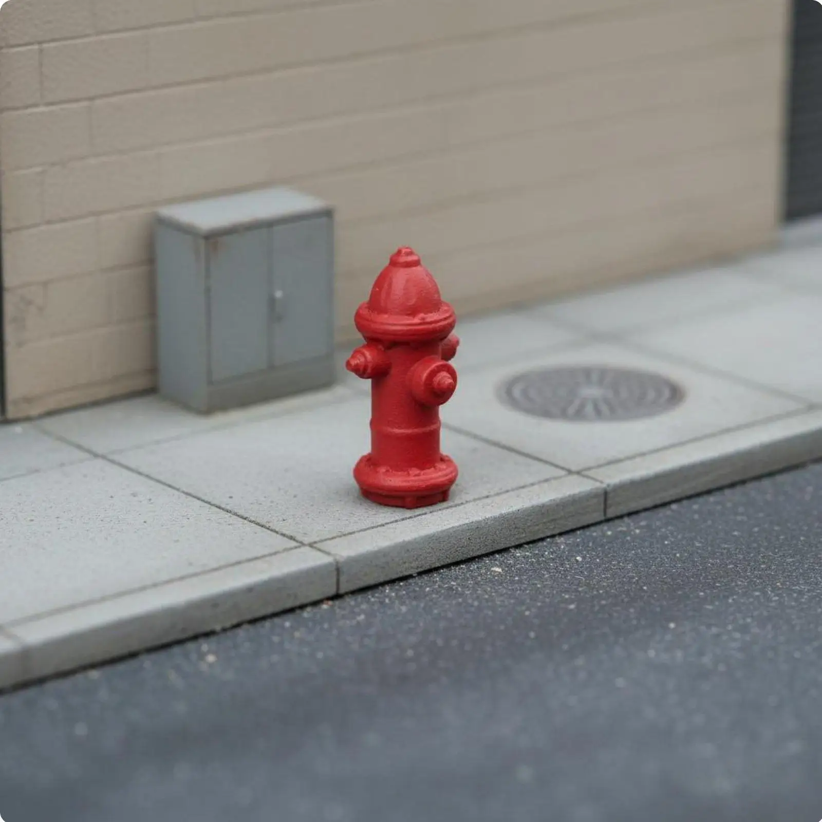1 64 Scale Miniature Fire Hydrant Precision Model Street Scene Accessory for Architectural Layout Display