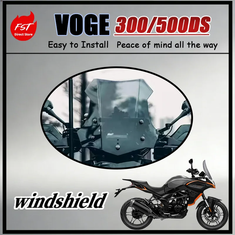 

FOR VOGE 300DS 500DS 650DS Modified Linear Front Windshield Thickened Anti-scratch Wind Deflector Rain Guard for Motorcycle