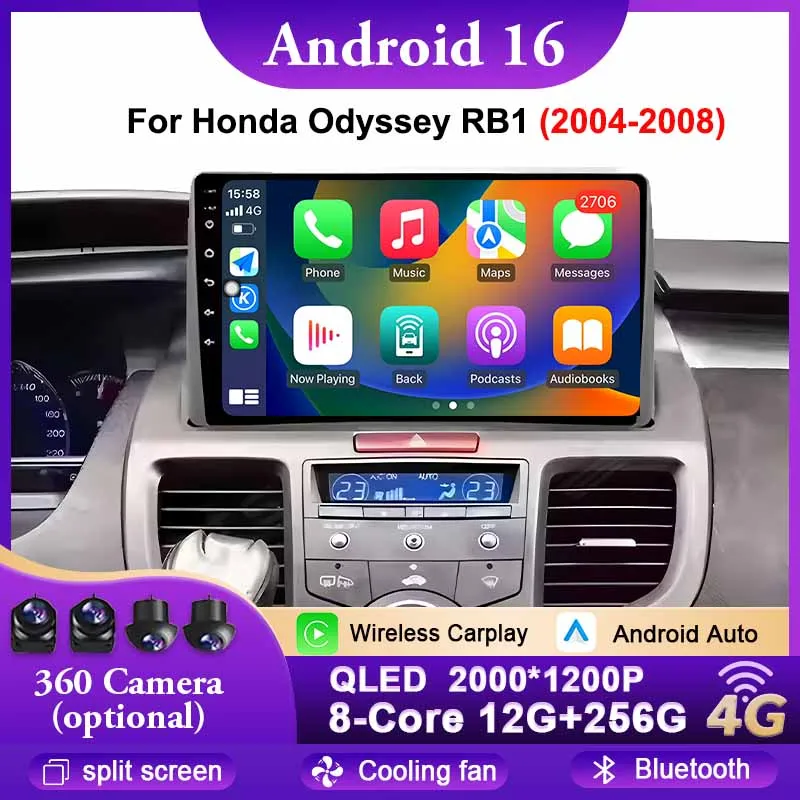 

Для Honda Odyssey RB1 2004-2008 Радио Smart Android 16 Авто Беспроводная Радиосистема Видео 4G WIFI Плеер Экран GPS Навигация