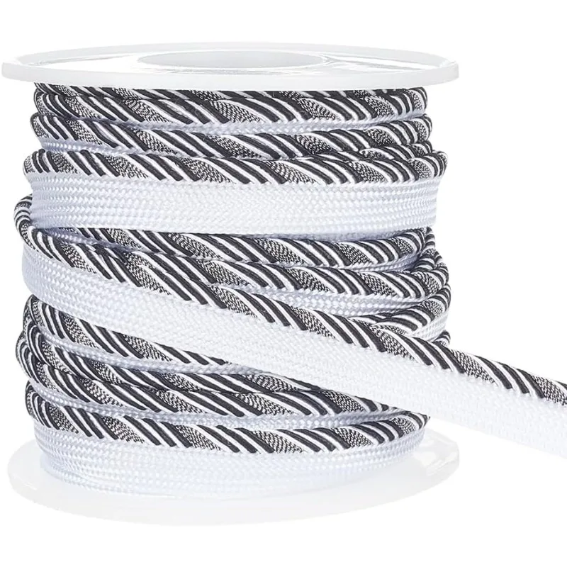 Cord Trim Twisted - 10 Yard Black Twisted Lip Cord