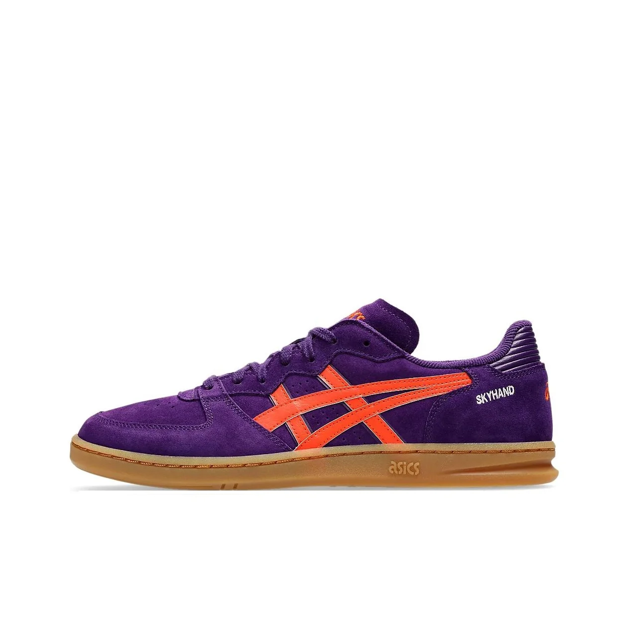 ASICS SKYHAND OG Abrasion Resistant Low top Skateboard Shoes Unisex Purple Orange 1203A452-500