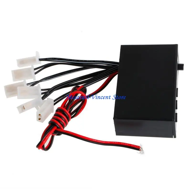 A70F 12V 6 Ways LED Light Emergency Flashing Controller Box for Car Motorcycle Car Accessories