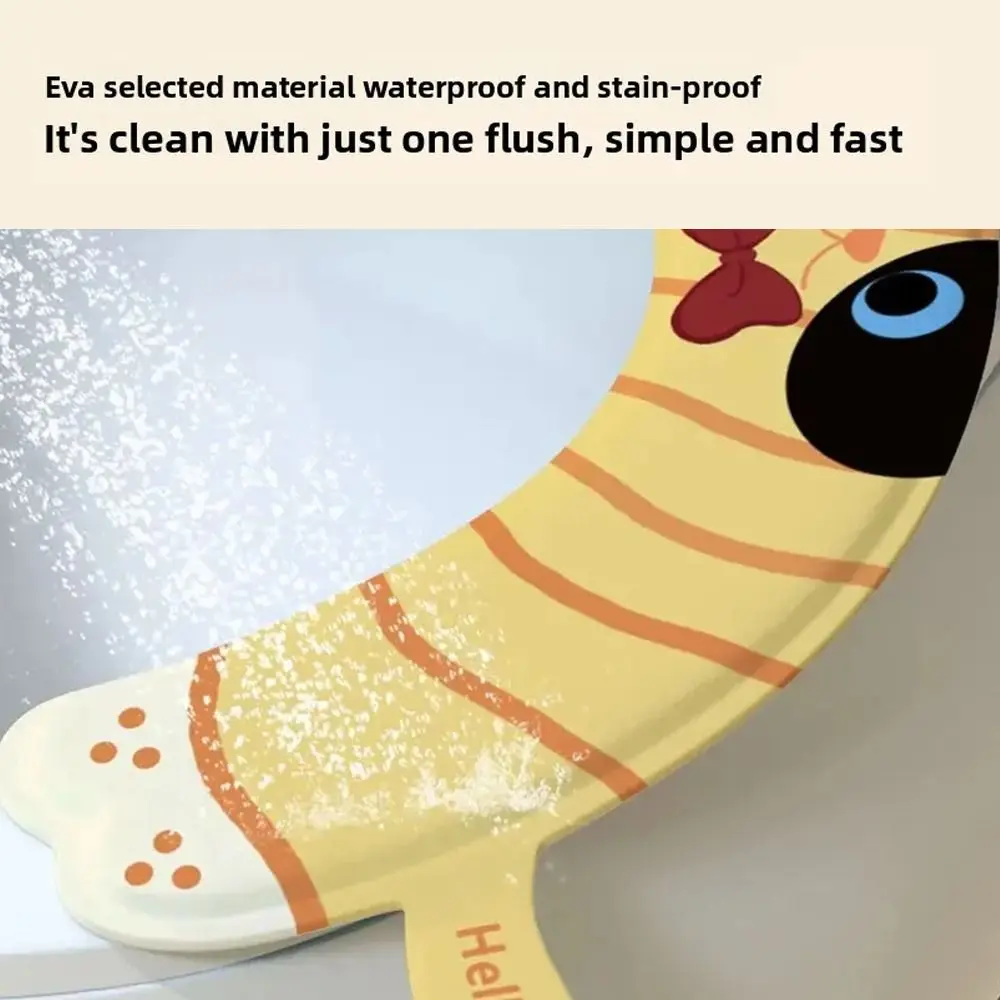 2Pcs/set New Reusable Toilet Mat Universal Cartoon Adhesive Toilet Sticker EVA Waterproof Toilet Seat Covers
