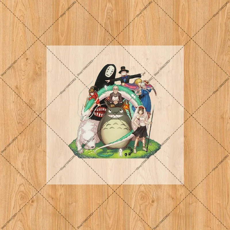 Totoro Iron on Patches Washable Heat Thermal Transfer Stickers Anime Cartoon Character Derivative Peripherals DIY Sticker Gifts view 5