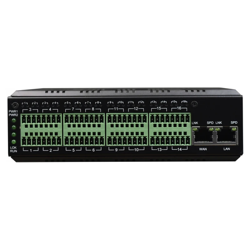 Best Quality 32 Channels Dry Contact to Ethernet Converter With WEB and SNMP Management 2 FE Ethernet