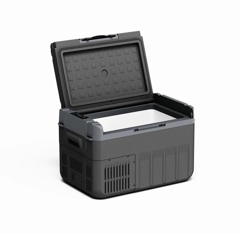 27.5L Compact Portable Car Cooler Factory Truck Compressor Freezer Refrigerator Cooling 12V/24V/AC 100-240V -22C 20C Temperature