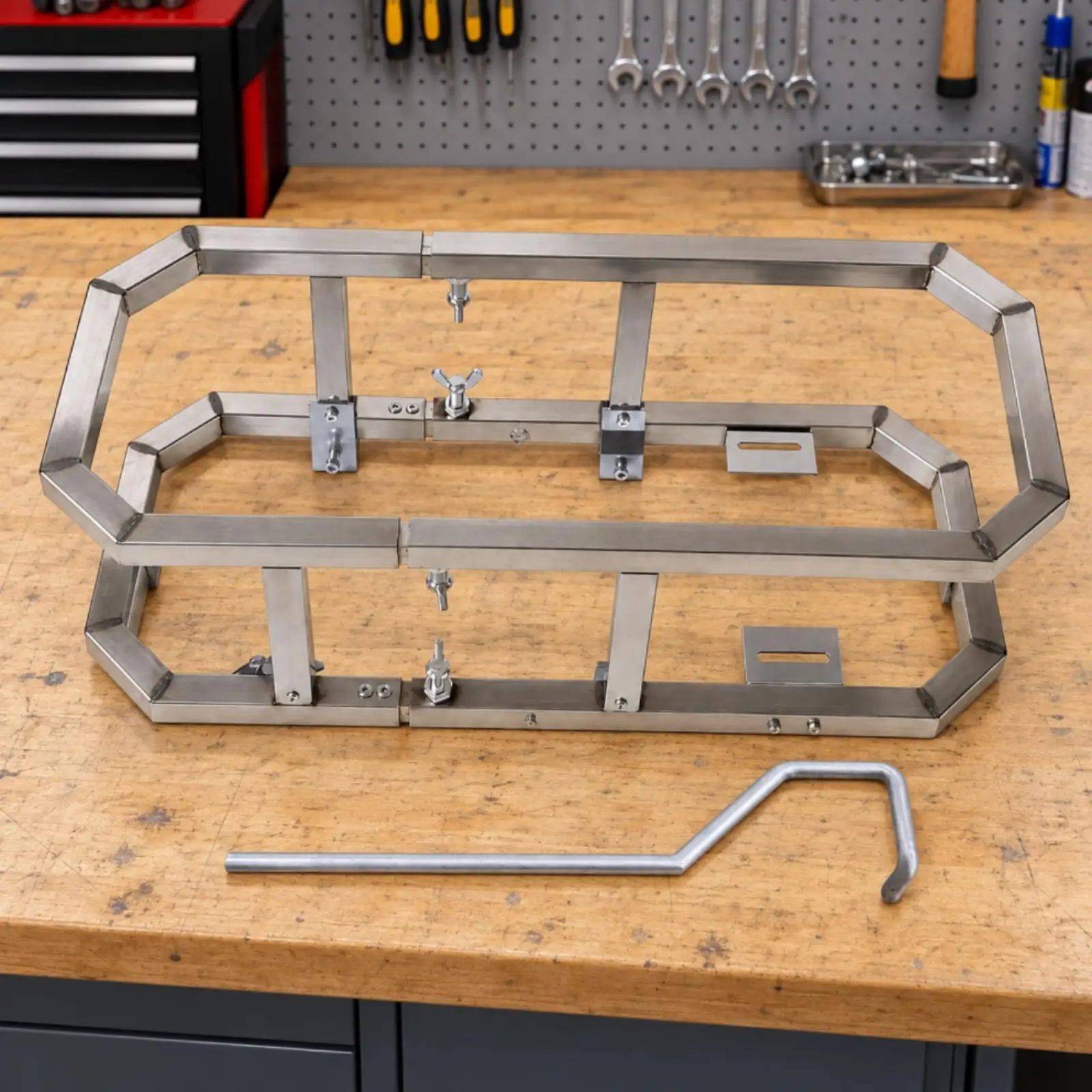 Heavy Duty Sewing Elastic Stand Stainless Steel Riser for Industrial Sewing Machine Workstation Height Boost