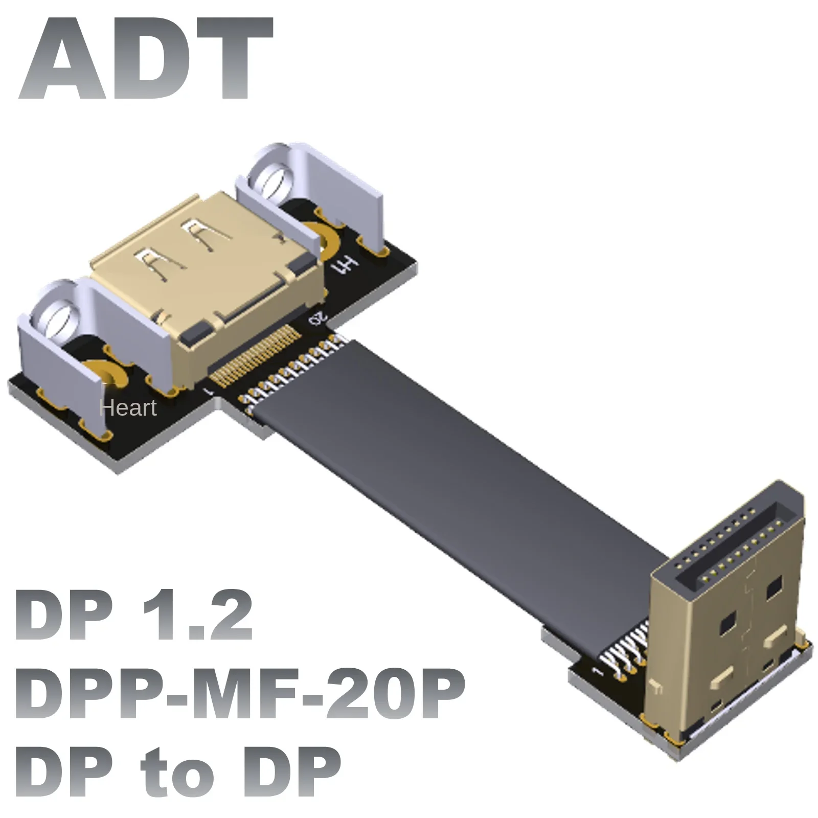 

DP male to female female extension line displayport DP1.2 corner connection flat thin soft graphics card connection