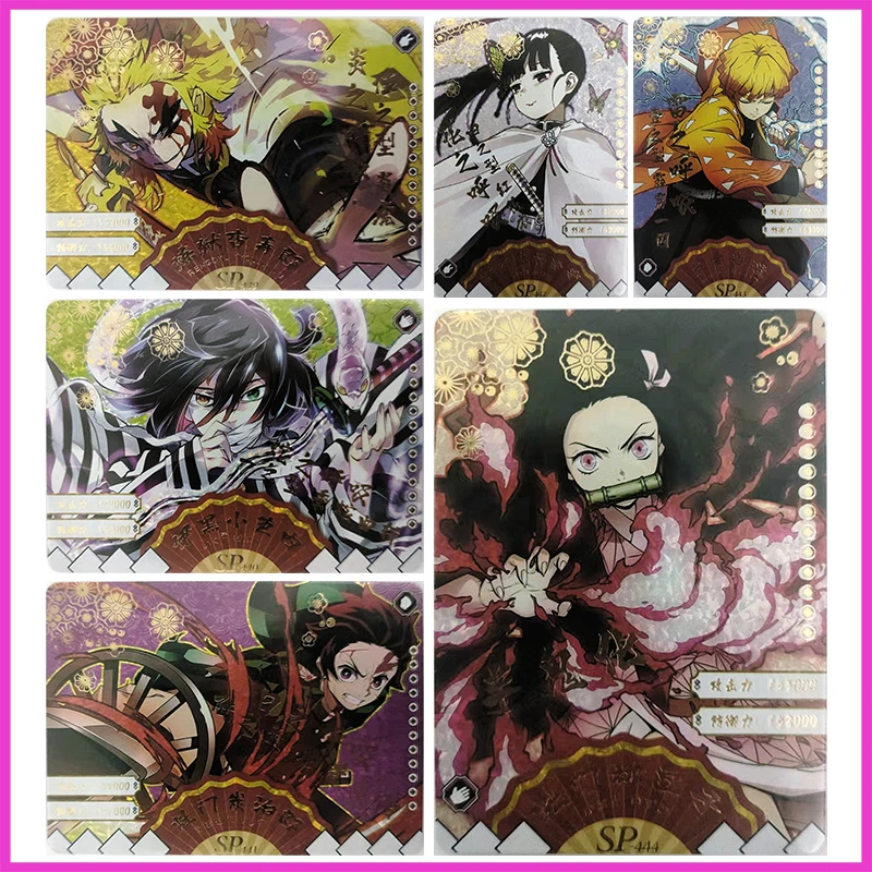 

Anime Demon Slayer Rare SP Reflections Flash Cards Rengoku Kyoujurou Iguro Obanai Toys for boys Collectible Cards Birthday Gifts