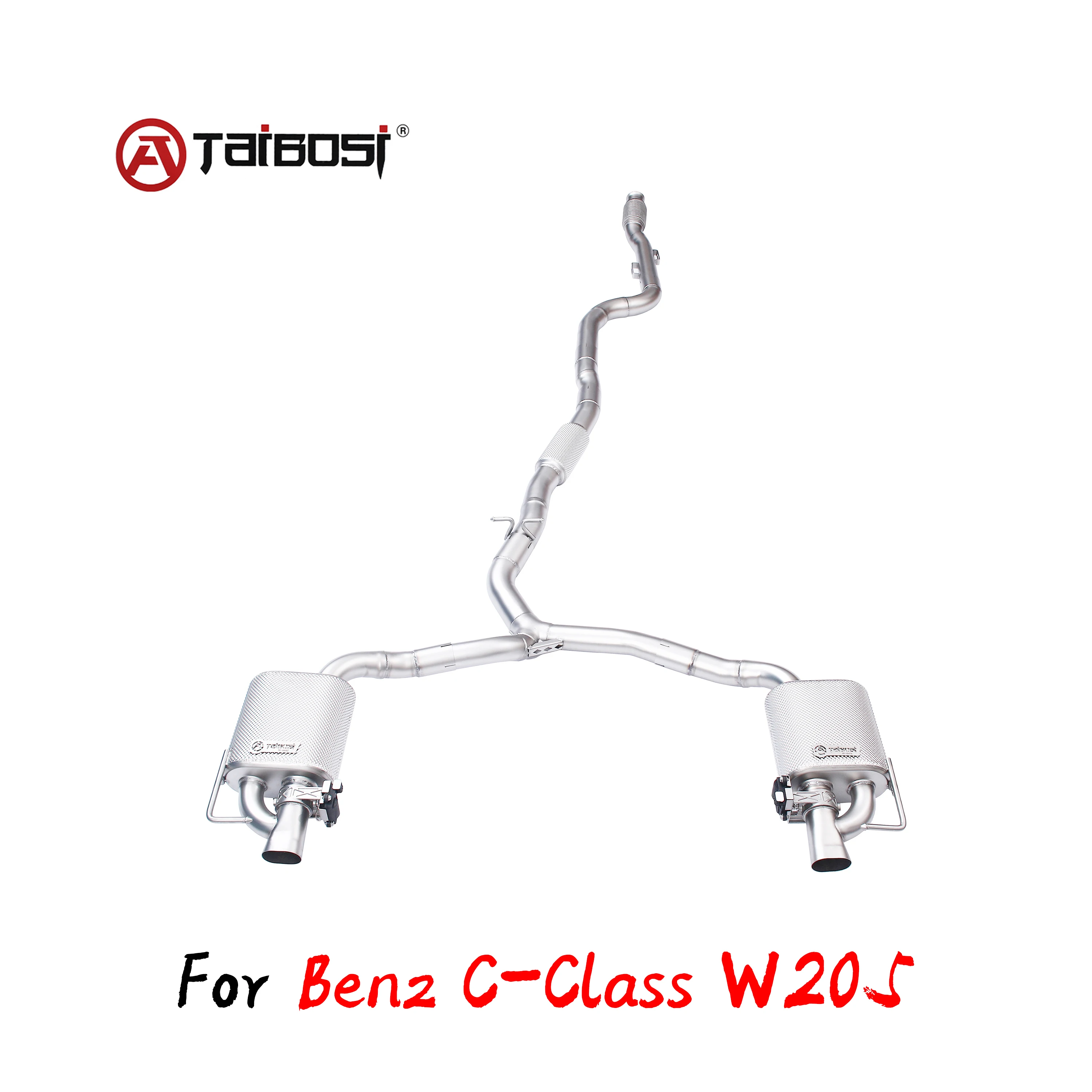 For Mercedes Benz C-Class W205 C200 C250 C260 C300 Catback Exhaust System Pipe Taibosi Electric Control Valve Car Muffler Cutout