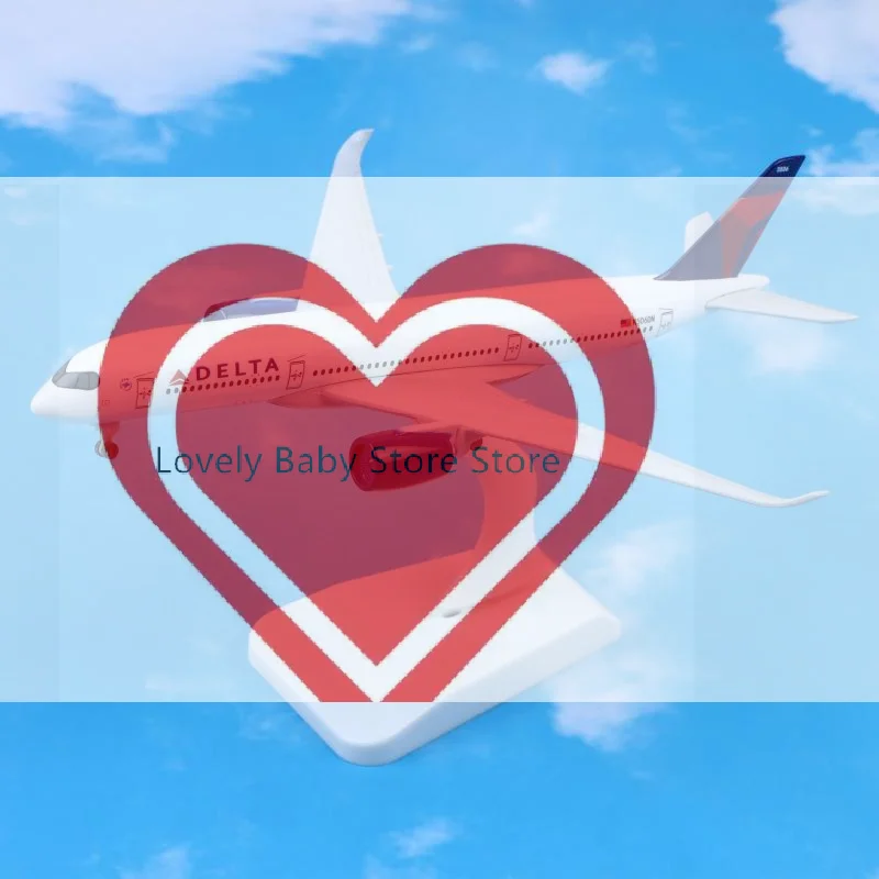 

【BS】Масштабная модель самолета A350 Delta Airlines 1:350 из сплава, сборная, с подставкой, детский подарок, конструктор